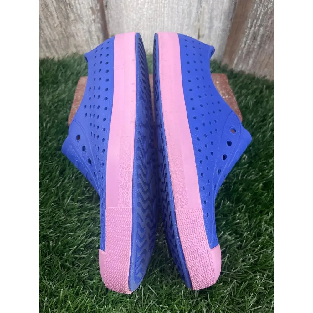 Native Jefferson Sugarlite Blue Chillberry Pink Slip On Shoes J5